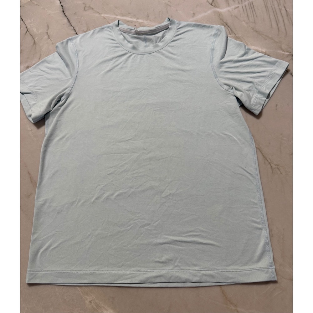Lululemon Performance  Short Sleeve Shirt Mens Light Blue Training Top